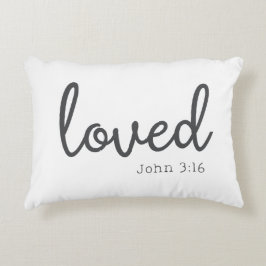 Minimalist Johannes 3:16 kärlek Prydnadskudde