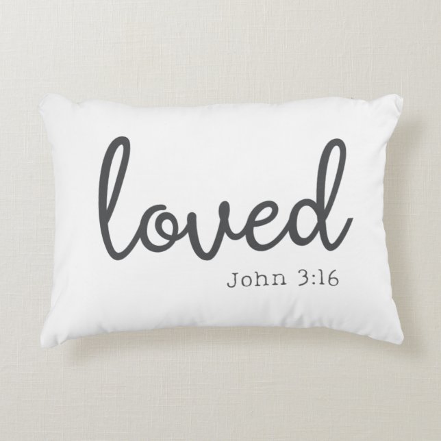 Minimalist Johannes 3:16 kärlek Prydnadskudde (Framsidan)