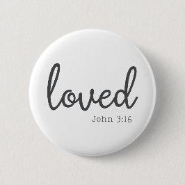 Minimalist John 3:16 älskade  Knapp