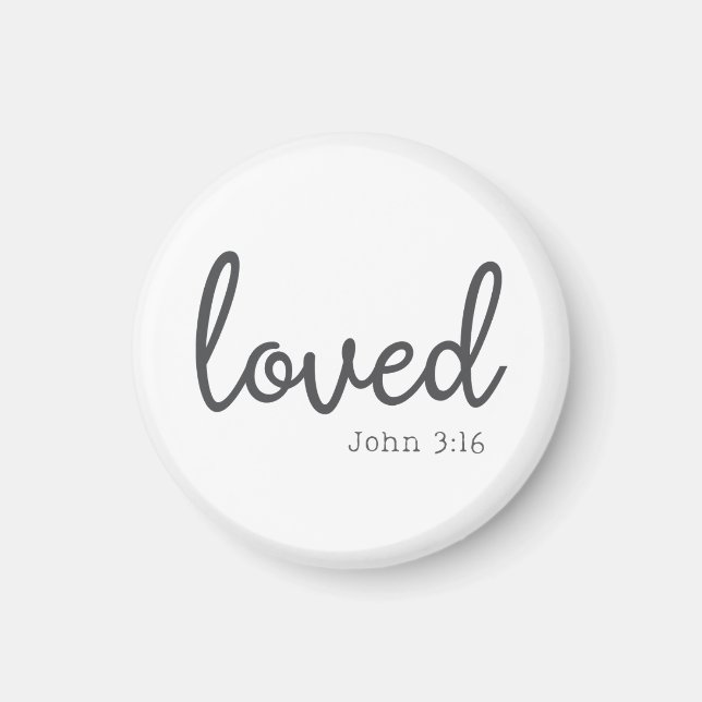 Minimalist John 3:16 kärlek Magnet (Framsidan)