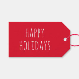 Minimalist jul | Klassisk röd vinter firande Presentetikett