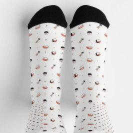 Minimalist Kawaii Sushi Mönster Söt Japansk Mat
