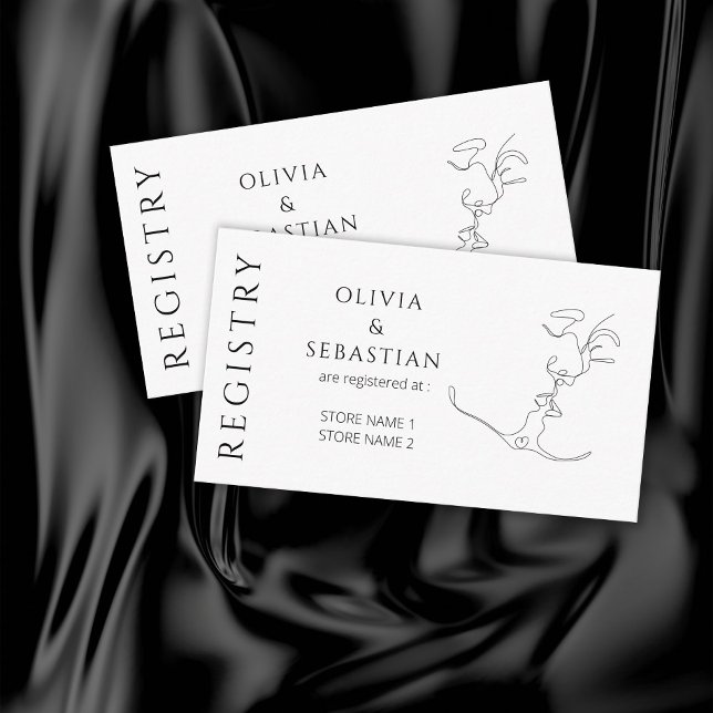 Minimalist Kissing lite Bröllop Gift-register Tilläggskort (Skapare uppladdad)