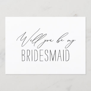 Minimalist kort för brudtärnabröllopförslag