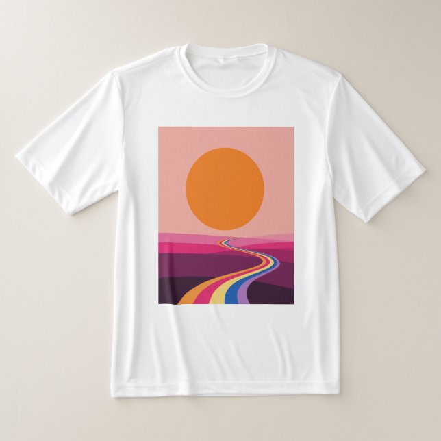 Minimalist landscape t shirt (Laydown)