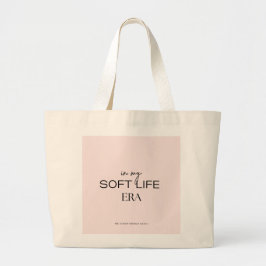 Minimalist Large Soft Life Era Tote Bag, Modern Jumbo Tygkasse