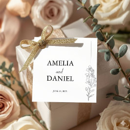 Minimalist Larkspur Wedding Favor Tag Gåvor Etiketter