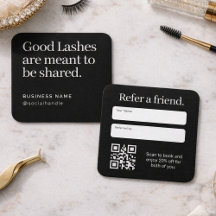 Minimalist Lash Salon Referera en vän QR-kod
