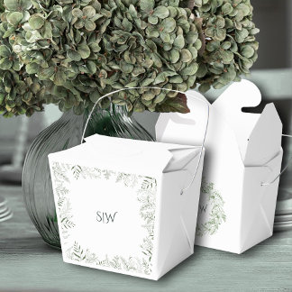 Minimalist Leaves Monogram Wedding Presentaskar