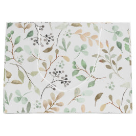 Minimalist Leaves Pattern Gift Bag