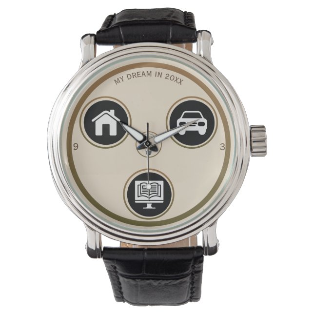 Minimalist Life Icons eWatch Armbandsur (Framsida)