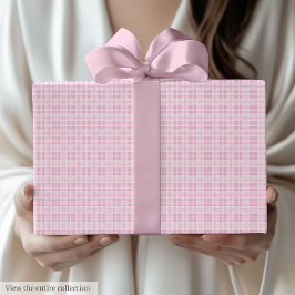 Minimalist Light Pink & White 90th Birthday Wrap Presentpapper