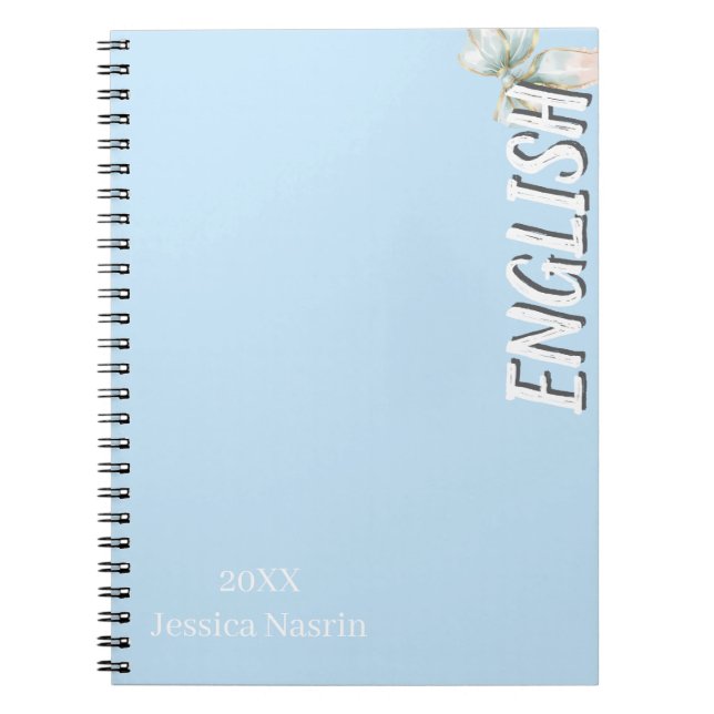 Minimalist Lilac Vertical Text School Subject Anteckningsbok (Framsidan)