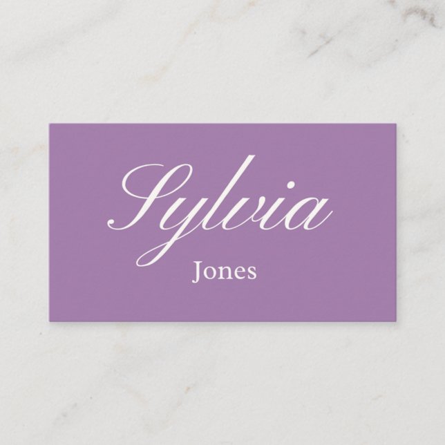 Minimalist lilac wedding , engagement  place card placeringskort (Framsida)