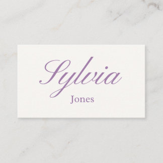 Minimalist lilac wedding place cards, engagement placeringskort