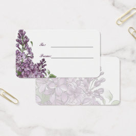 Minimalist Lilafleur Personlig Gåva Från Till Visitkort