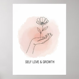 Minimalist Line Art Flower Poster