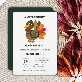 Minimalist Little Turkey Baby Shower Invitation Inbjudningar