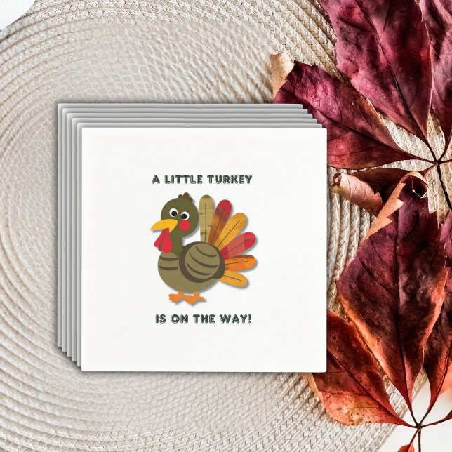 Minimalist Little Turkey Baby Shower Pappersservett (Skapare uppladdad)