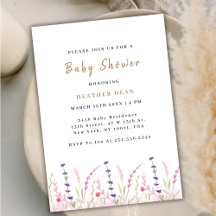 Minimalist Little Wildblommor Garden Baby Shower