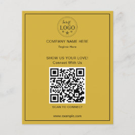 Minimalist Logo and QR Code Business Marketing Flygblad