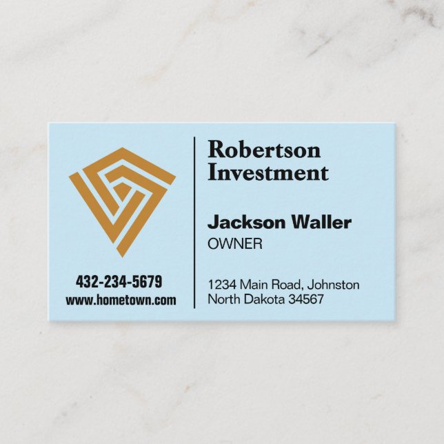 Minimalist Logo Calling Card for Any Business Visitkort (Framsida)