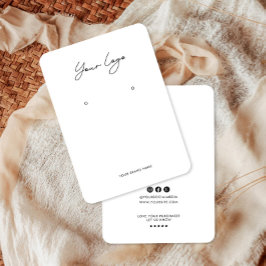 Minimalist Logo Earring Display Card Visitkort