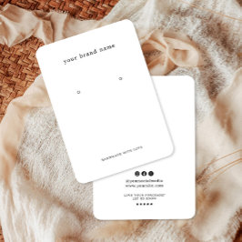 Minimalist Logo Earring Display Card Visitkort