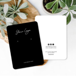 Minimalist Logo Earring Display Card Visitkort