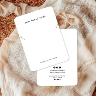 Minimalist Logo Necklace Display Card Visitkort
