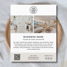 Minimalist Logo Photo QR Business Flyer