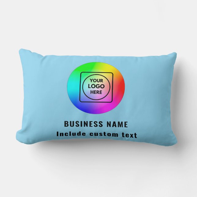 Minimalist Logo & Text Custom Lumbar Pillow Lumbarkudde (Framsida)
