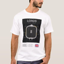 Minimalist Lords Cricket Ground Line Print T-shirt