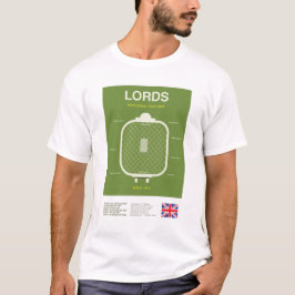 Minimalist Lords Cricket Ground Line Print Tee