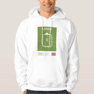 Minimalist Lords Cricket Ground Line Print Tee Hoodie