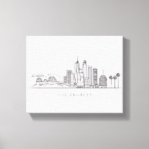 Minimalist Los Angeles Skyline Illustration