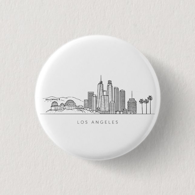 Minimalist Los Angeles Skyline Illustration Knapp (Framsida)