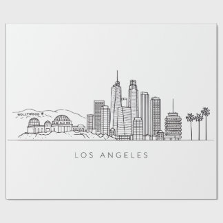 Minimalist Los Angeles Skyline Illustration Presentpapper