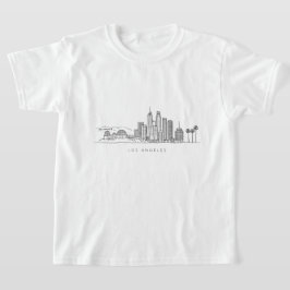 Minimalist Los Angeles Skyline Illustration T Shirt