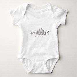 Minimalist Los Angeles Skyline Illustration T Shirt