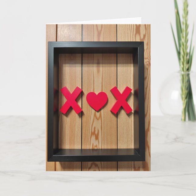Minimalist Love Xox Card Kort (Framsida)