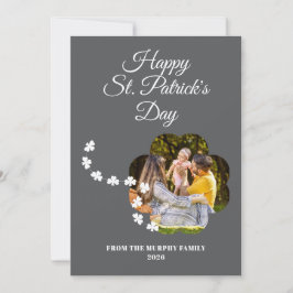 Minimalist lucky shamrock st. Patrick's Day Photo Julkort