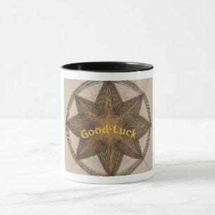 Minimalist Lucky Star Linjer Lycka till Mugg
