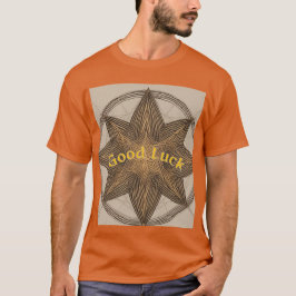 Minimalist Lucky Star Linjer Lycka till T Shirt