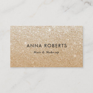 Minimalist Luxe guld- glittervisitkort Visitkort