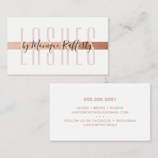 MINIMALIST LUXE snyggt faux ro guld foils rosa Visitkort