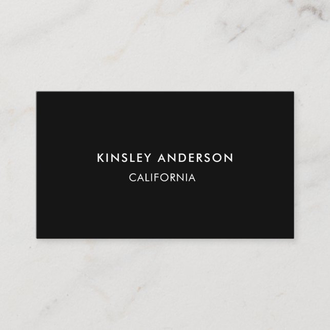 Minimalist Luxury Boutique Black Visitkort (Framsida)