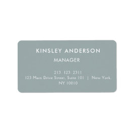 Minimalist Luxury Boutique Dusty Blue Adressetikett