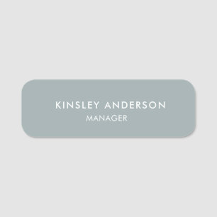 Minimalist Luxury Boutique Dusty Blue Namnbricka