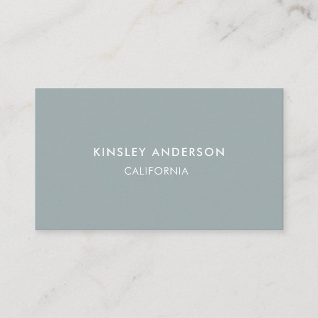 Minimalist Luxury Boutique Dusty Blue Visitkort (Framsida)